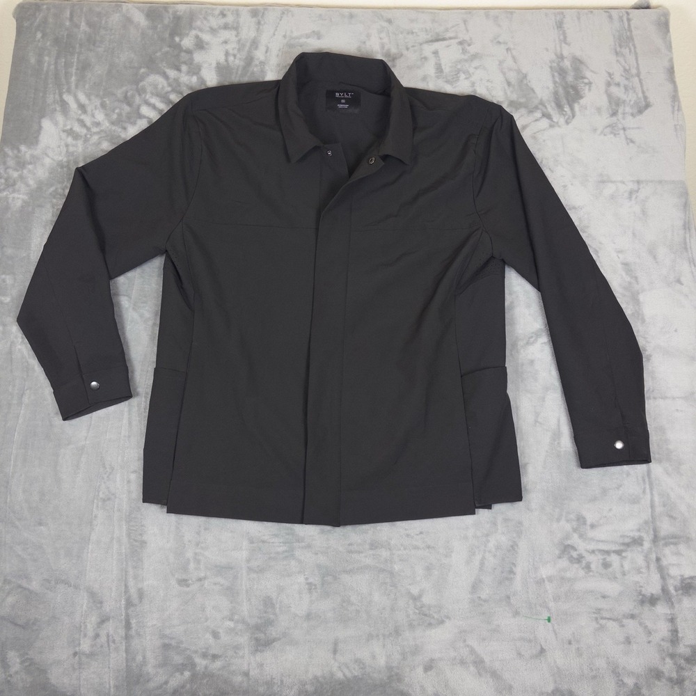 BYLT District Jacket Mens 2XL Black Softshell Windbreaker Lined Lightweight